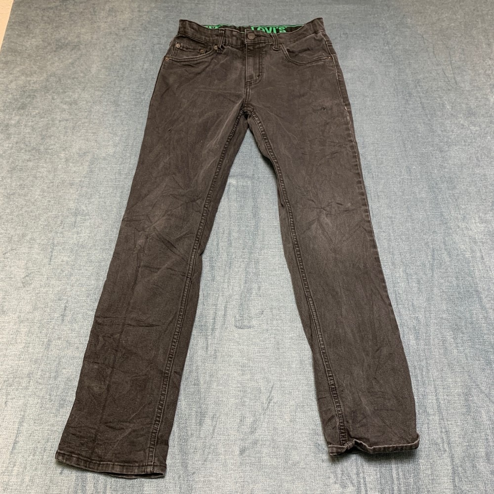 Levi's 511 Slim Fit Eco Performance Jeans Boys 16 28x30 Black Denim Stretch